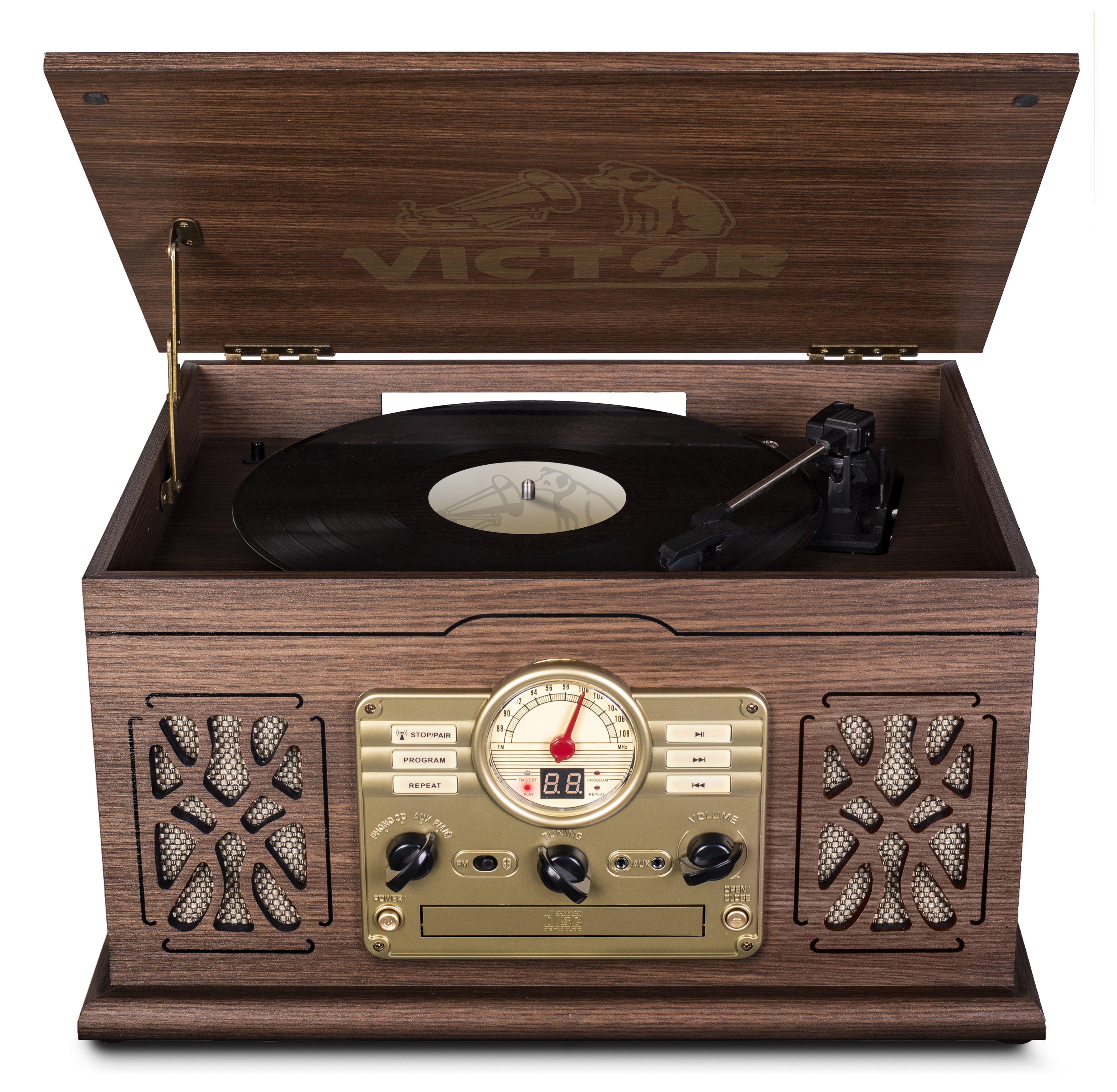 State 7-in-1 Wood Music Center – victoraudio