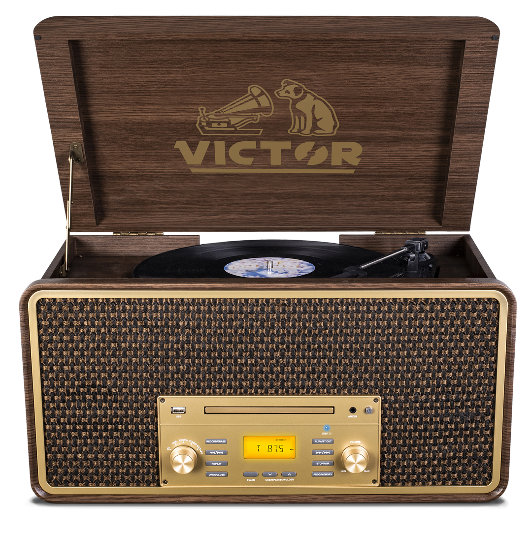 Monument 8-in-1 Wood Music Center – victoraudio