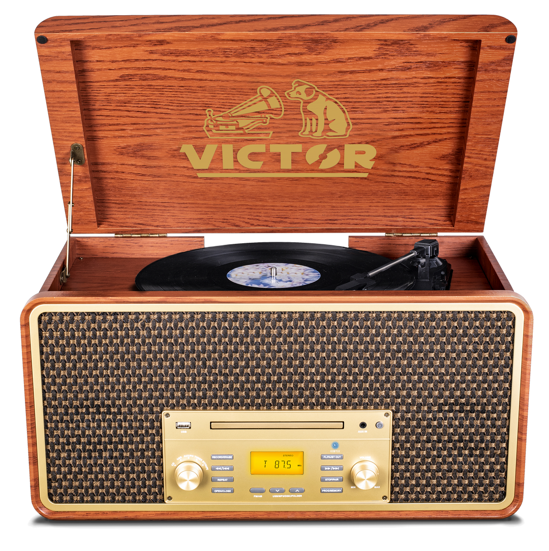 Monument 8-in-1 Wood Music Center – victoraudio