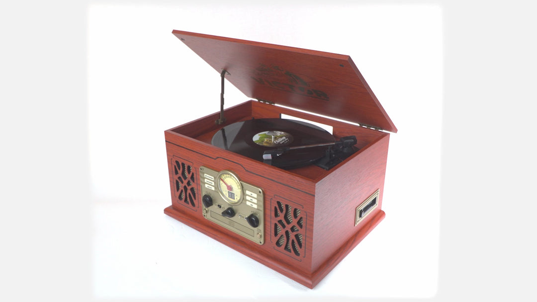 State
7-in-1 Wood Music Center