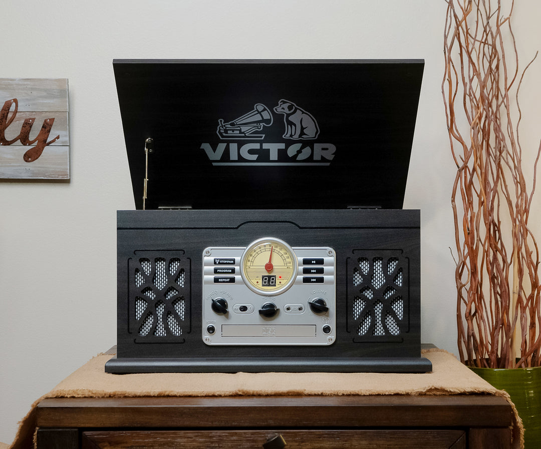 State
7-in-1 Wood Music Center
