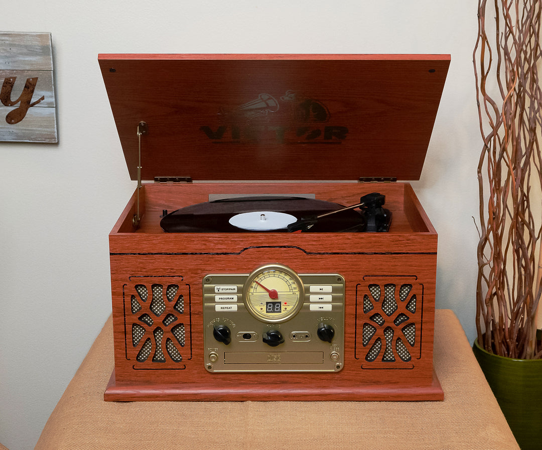 State
7-in-1 Wood Music Center