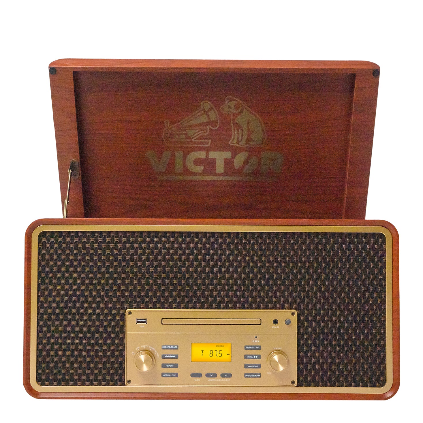 Monument 8-in-1 Wood Music Center – victoraudio